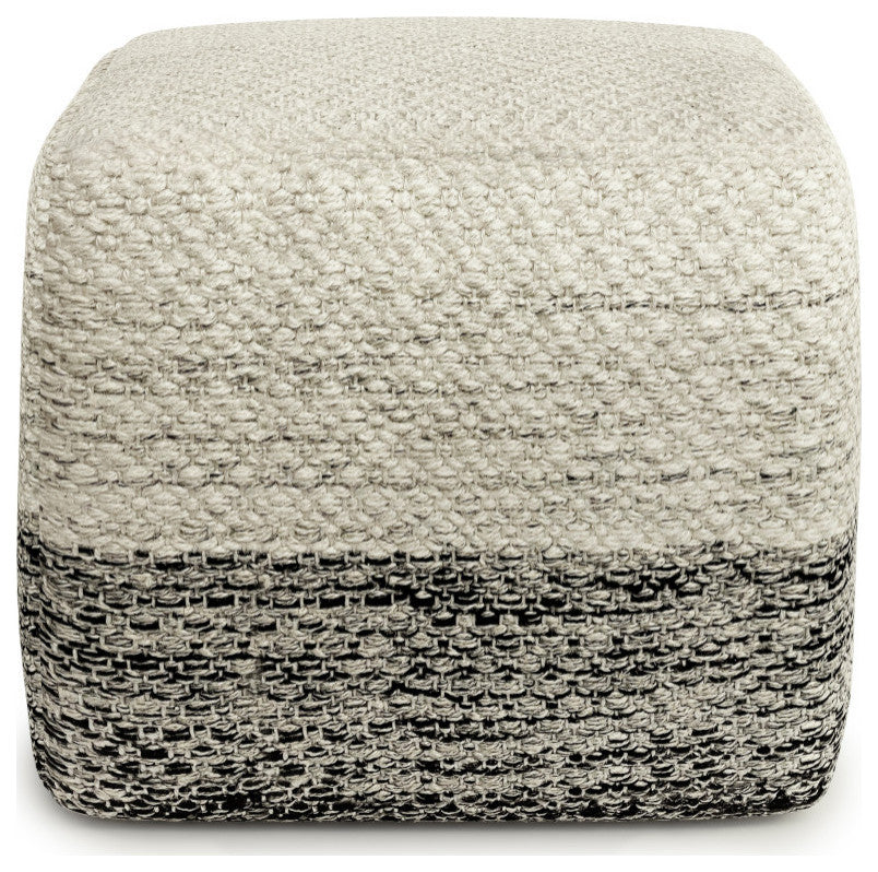 Macie Square Woven Outdoor/ Indoor Pouf