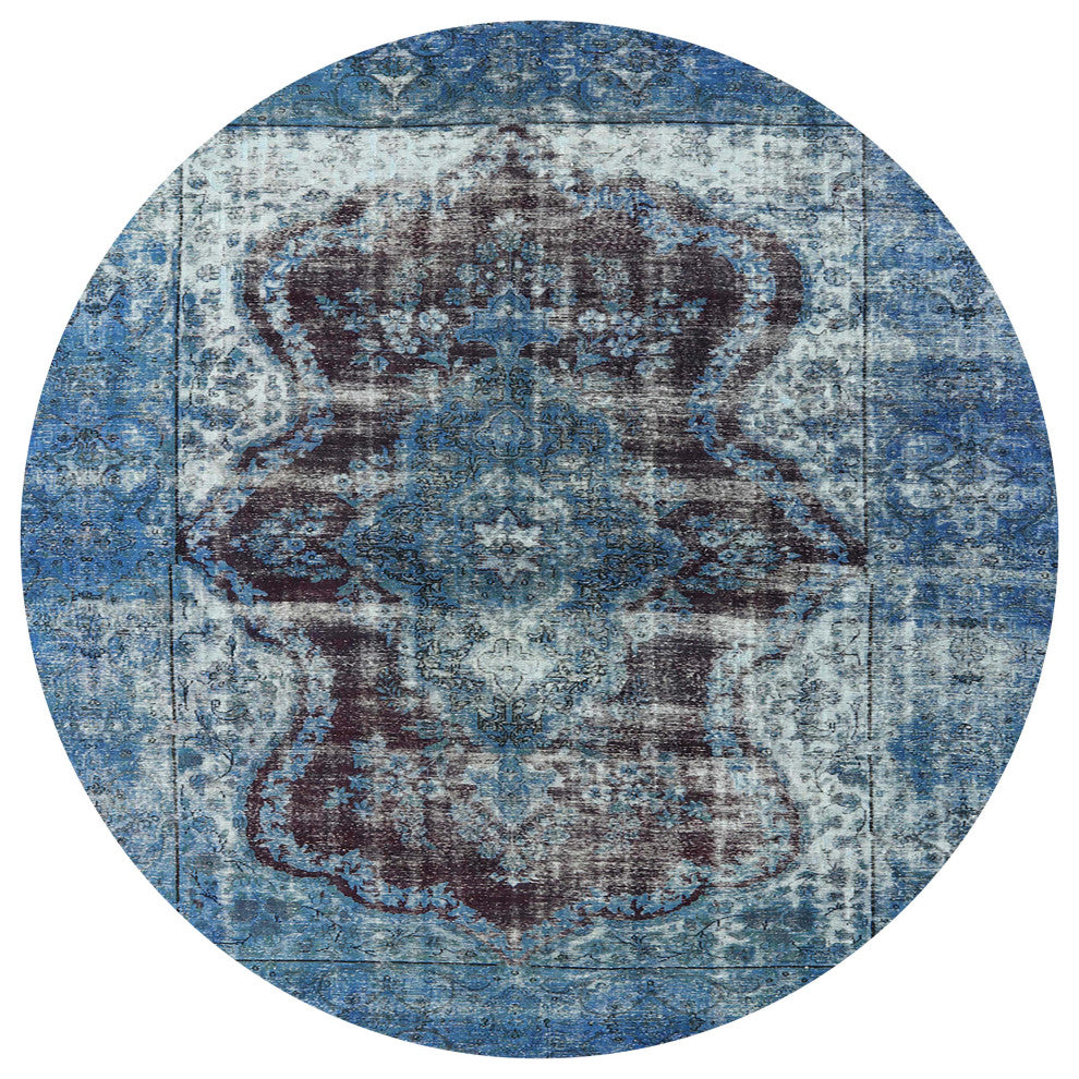 Ahgly Company Indoor Round Mid-Century Modern Area Rugs, 8' Round