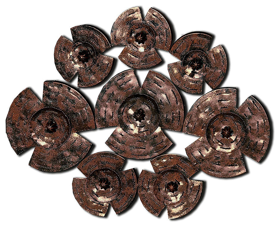 DecorShore Contemporary Bronze Copper Decorative Wall Art Set