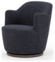 Aurora Swivel Chair-Thames Slate