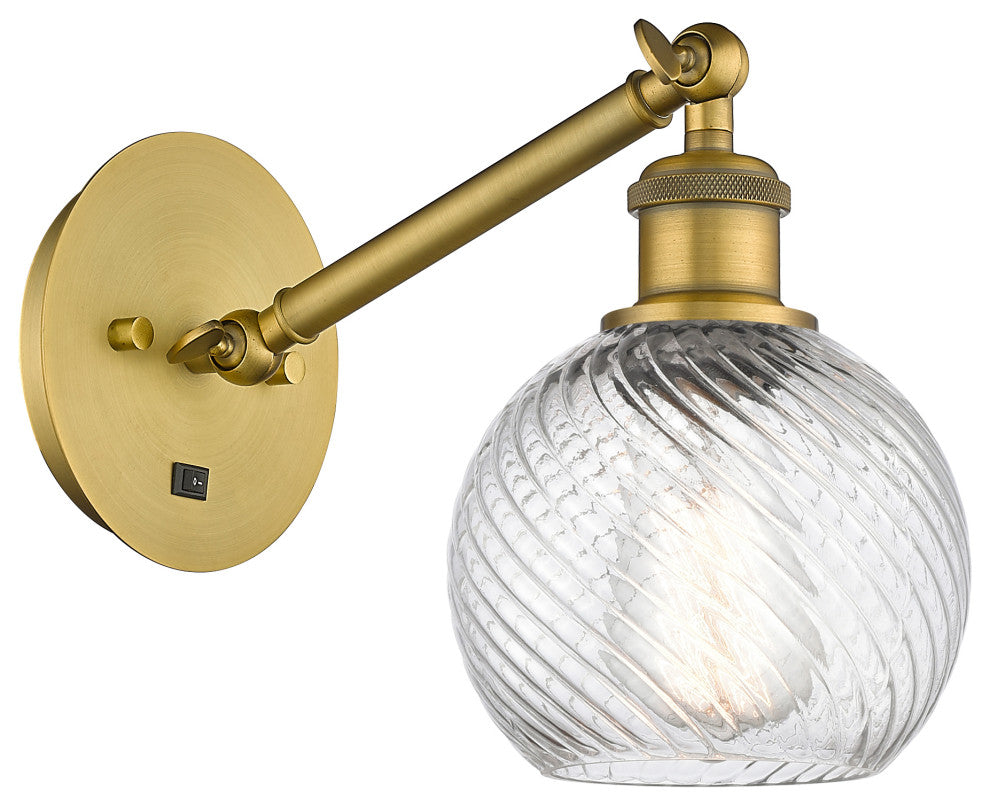 Innovations 317-1W-BB-G1214-6-LED 1-Light Sconce, Brushed Brass