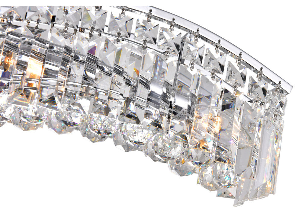 Glamorous 5 Light Down Chandelier With Chrome Finish