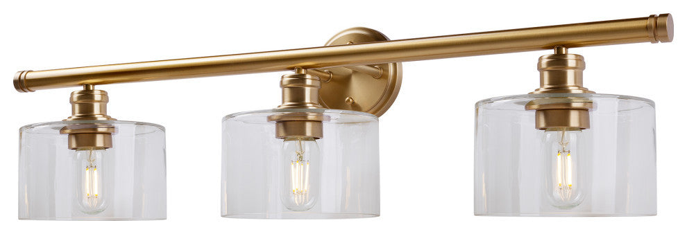 3-Light Bath Vanity Light, Soft Gold