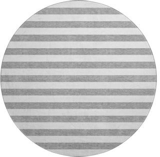 Premium Machine Washable Mayfield AMF528 Gray 8' x 8' Round Rug