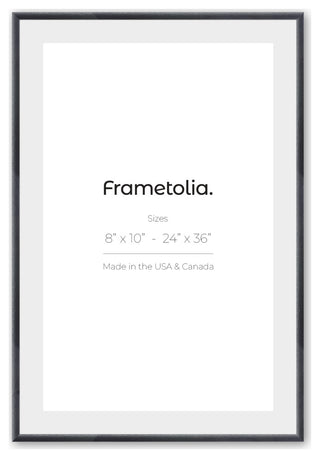 8" x 10" Hammered Black 1" Vintage Gallery Frame