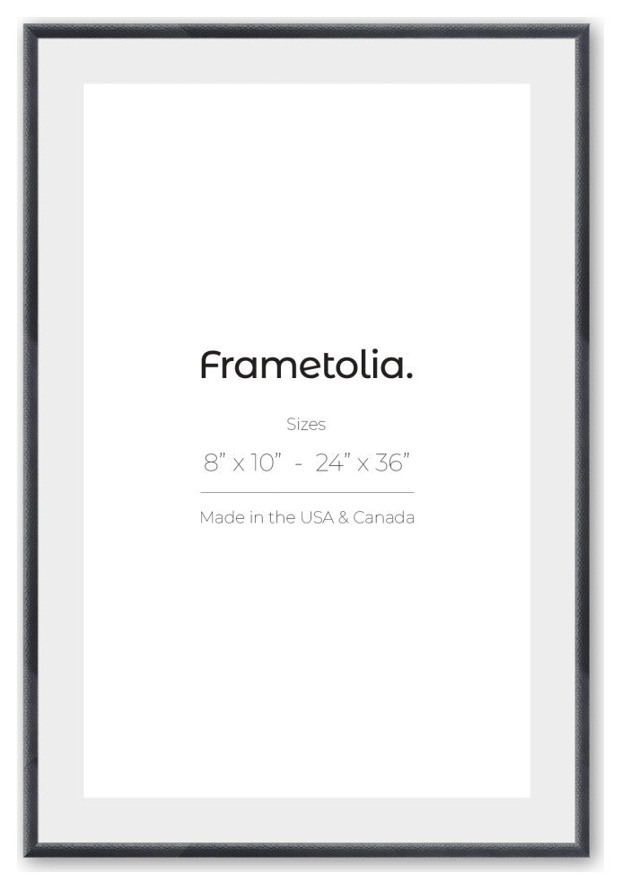 8" x 10" Hammered Black 1" Vintage Gallery Frame