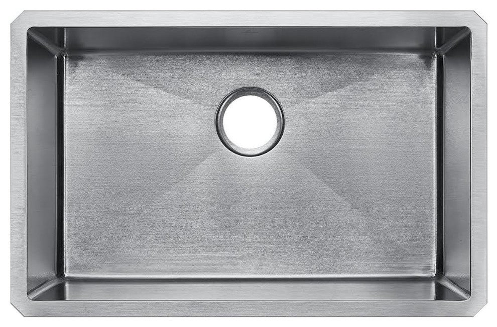 29" Undermount Single Bowl Kitchen Sink With Grids