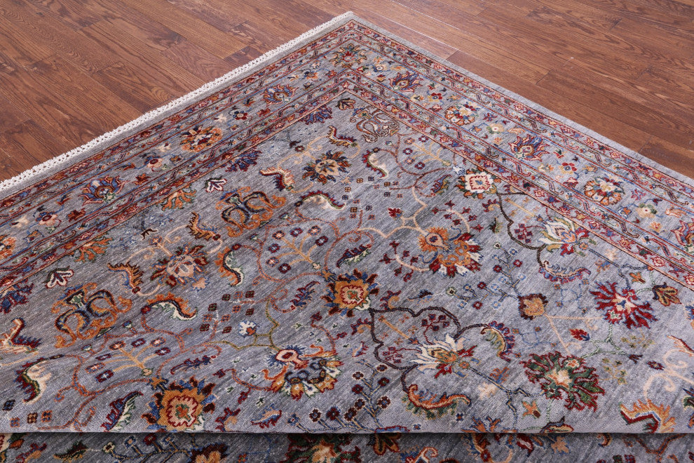 8' 1" X 9' 8" Hand Knotted Persian Tabriz Wool Rug - Q12908
