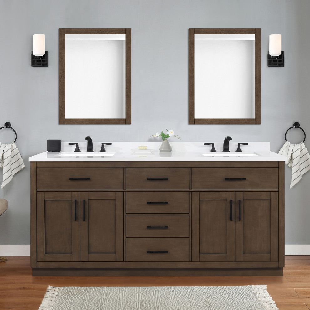 OVE Decors Bailey Vanity, Almond Latte, 72 Inches