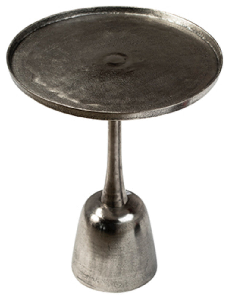 Round Nickel Side Table