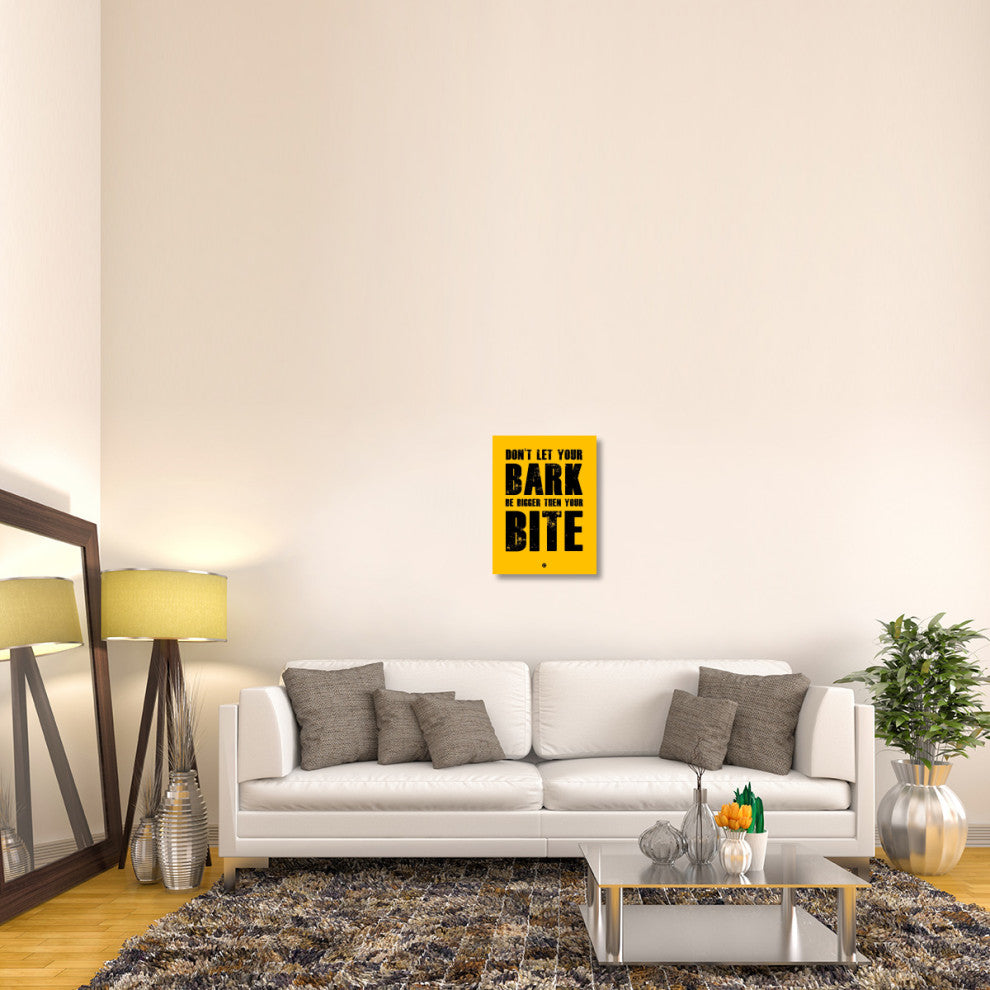 "Bark And Bite Poster Yellow" Fine Art Print