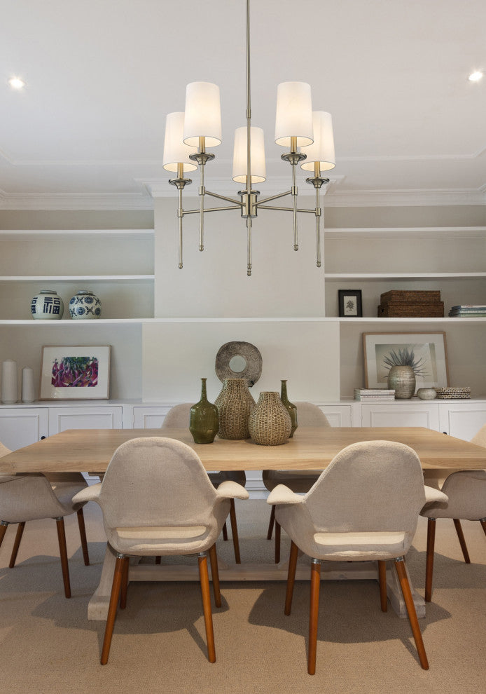 Z-Lite 3033-5 Emily 5 Light 28"W Chandelier - Brushed Nickel