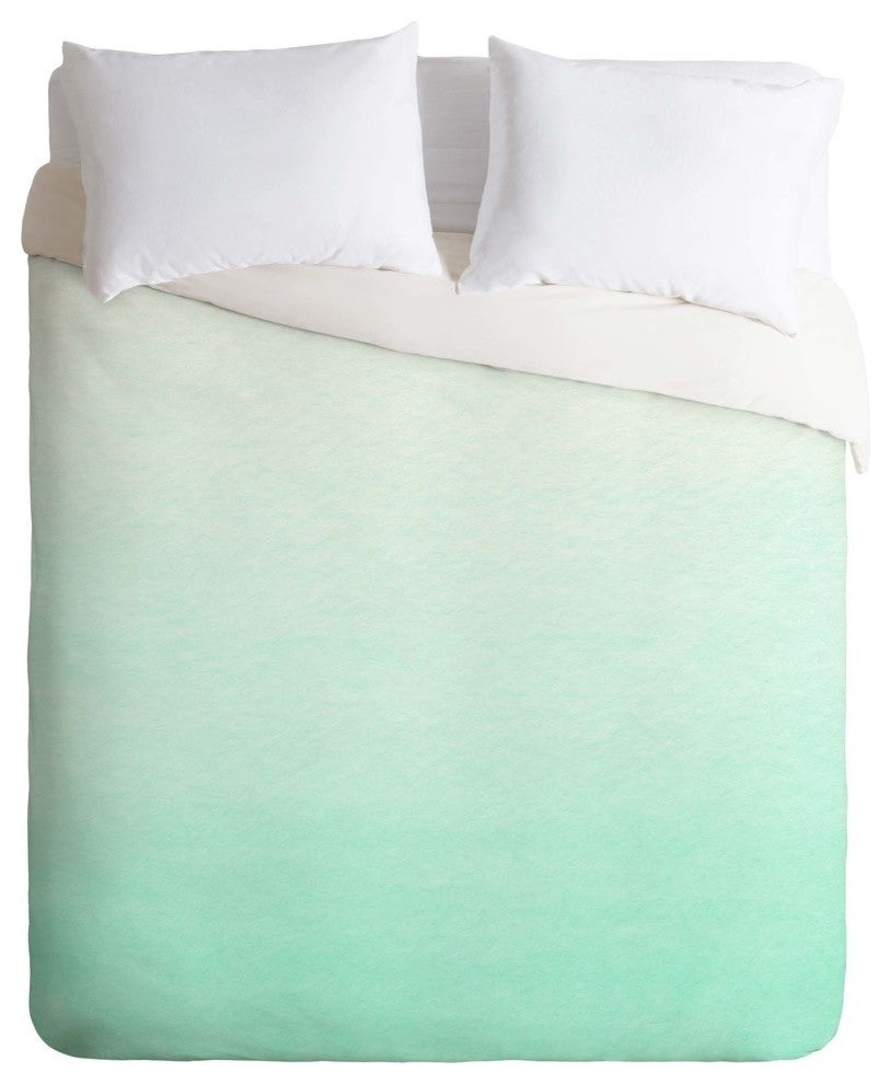 Deny Designs Social Proper Mint Ombre Duvet Cover - Lightweight