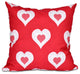 Valentine Print Pillow, Red, 18"x18"