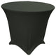 LA Linen Round Spandex Table Cover, Black, 48"x48"
