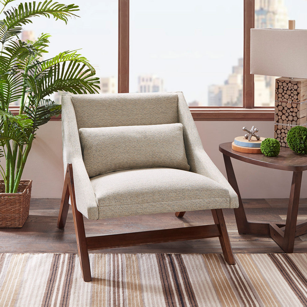 INK+IVY Mid-Century Modern Recessed Accent Chair Armchairs