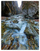 "Blue Water in River" Photography Canvas Print, 3 Panels, 28"x36"