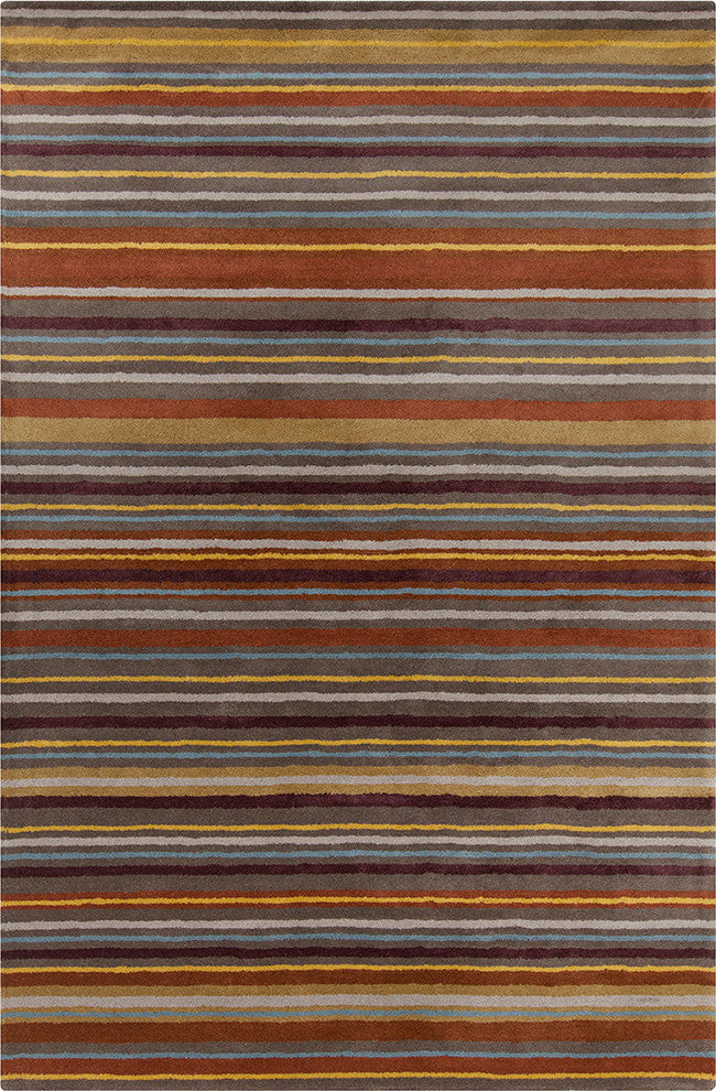 Allie Stripes Contemporary Area Rug, 8'x10'