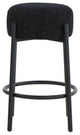 Safavieh Couture Paisleigh Boucle Metal Leg Counter Stool, Black/Black