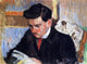 Camille Pissarro Portrait of Rodo Pissarro Reading Gallery Wrapped Canvas Print
