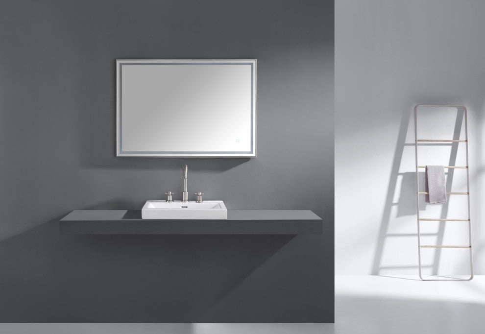 Avanity 39" LED Mirror, Brushed Stainless