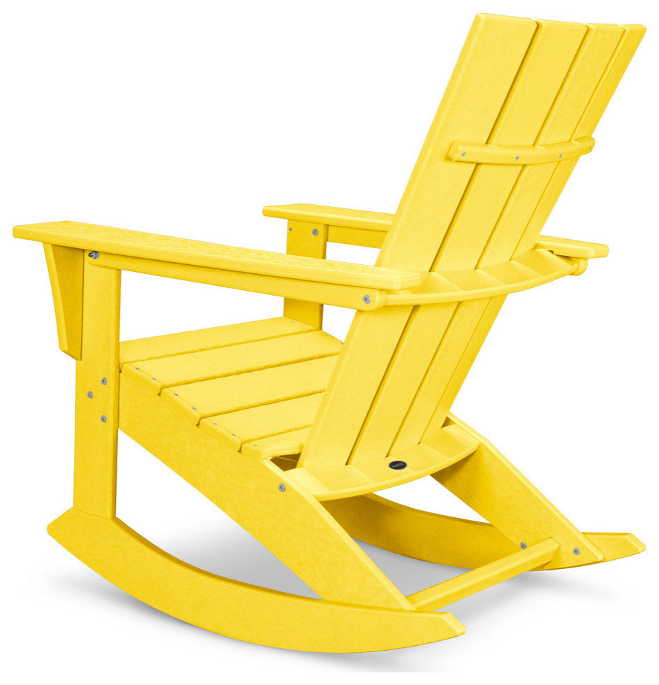Polywood Quattro Adirondack Rocker, Lemon