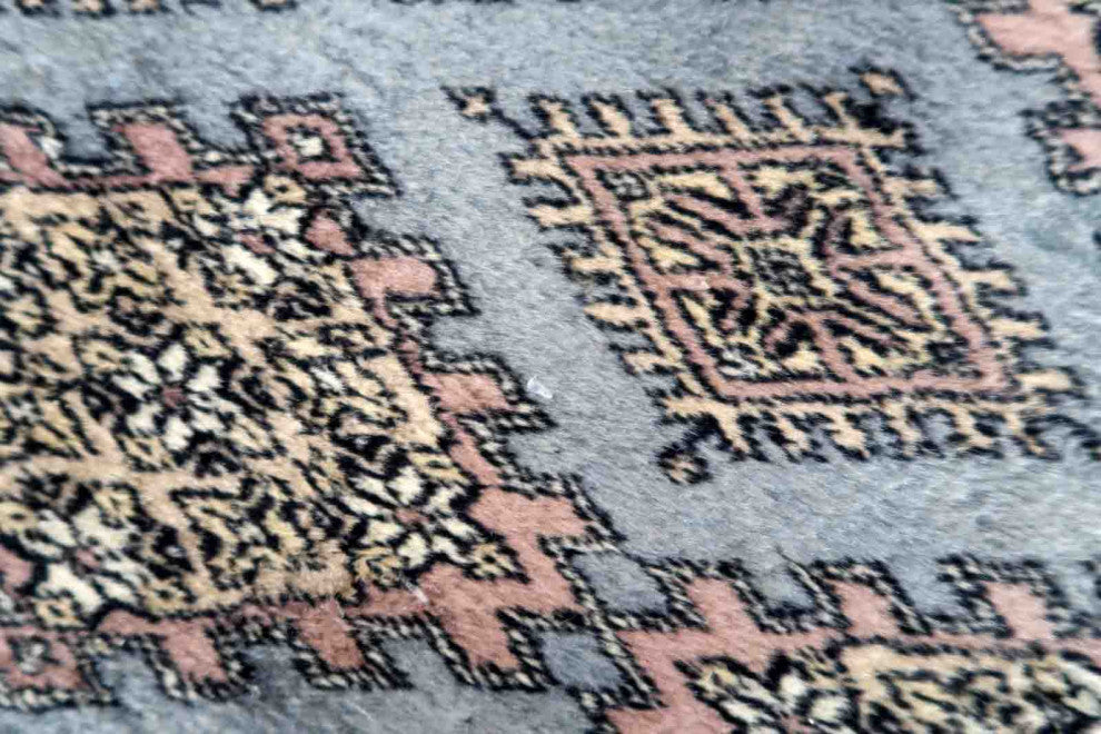 Handmade Vintage Uzbek Bukhara Runner 2.4'x8', 75cmx244cm 1960s