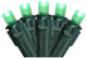 Green LED Wide Angle Christmas Lights - Green Wire