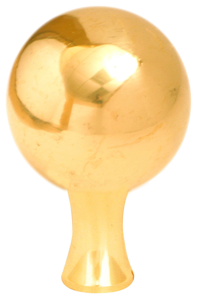 Royal Designs Large Ball Lamp Finial, Polished Brass