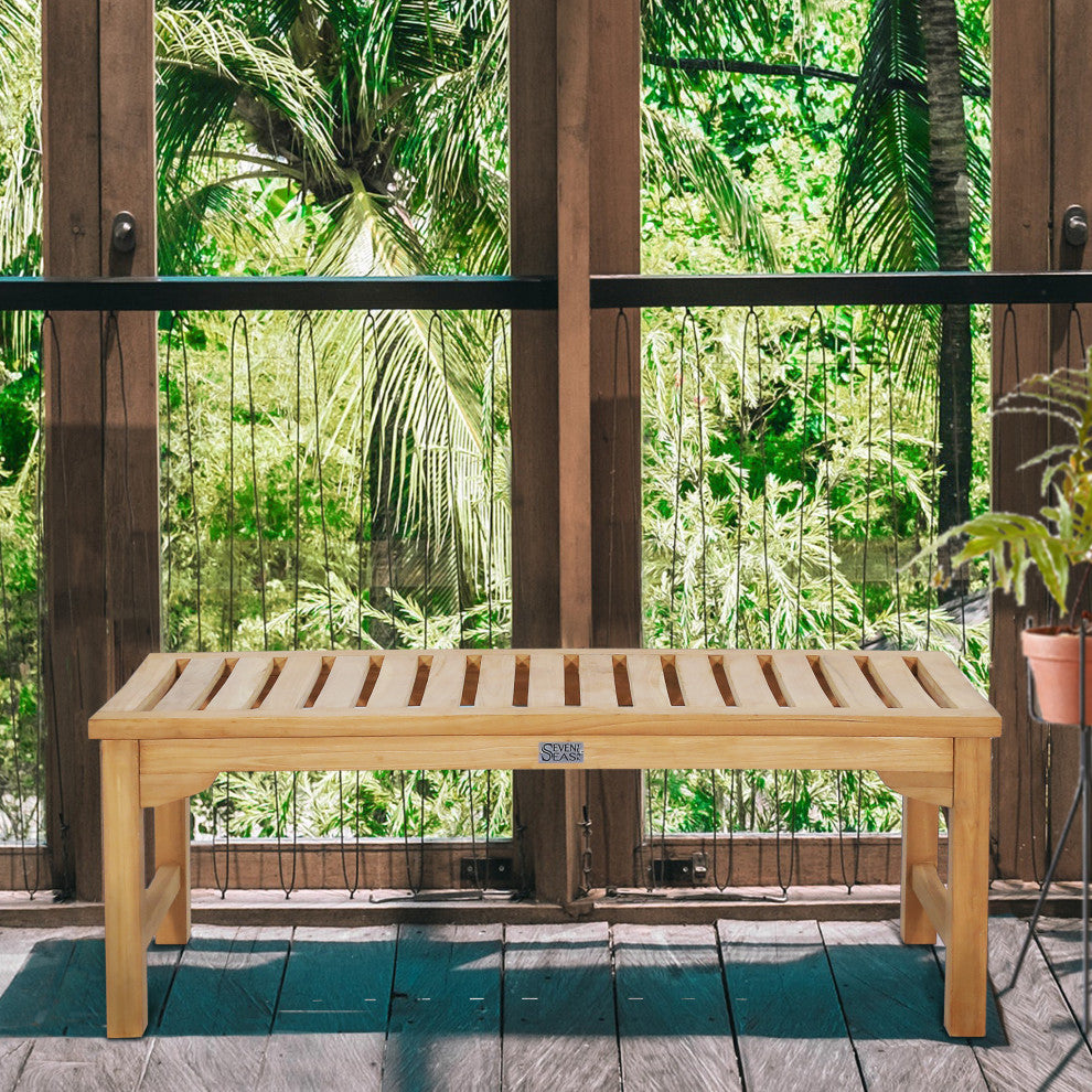 Seven Seas Teak Backless Bench