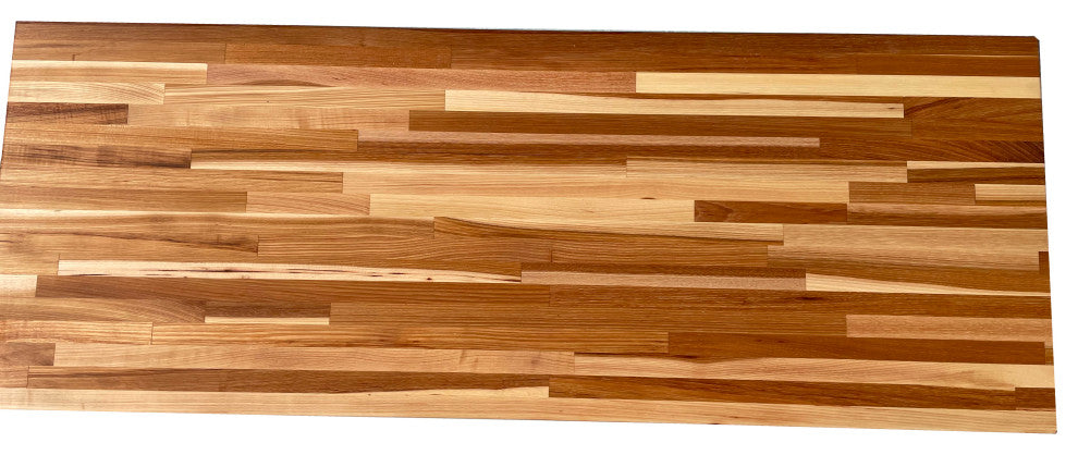 Sturdy 18" Deep Butcher Block Countertop, Hickory, 18" X 96"