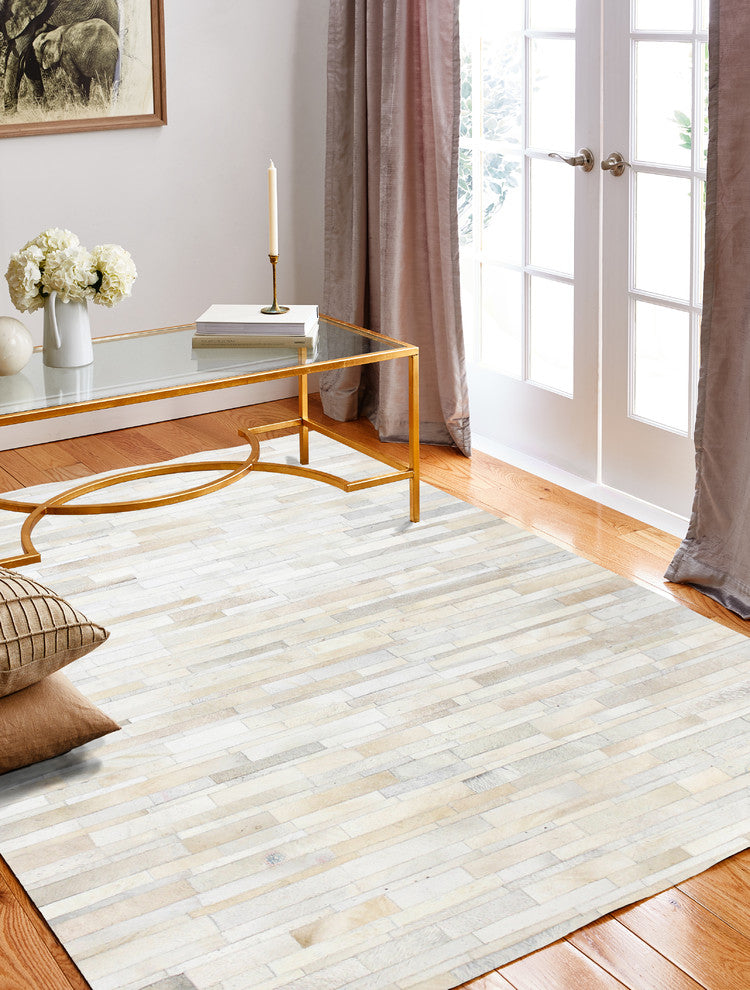 Bashian Aldrich Area Rug, White, 5'x8'
