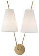 Milan 2-Light, Wall Sconce, Aged Brass