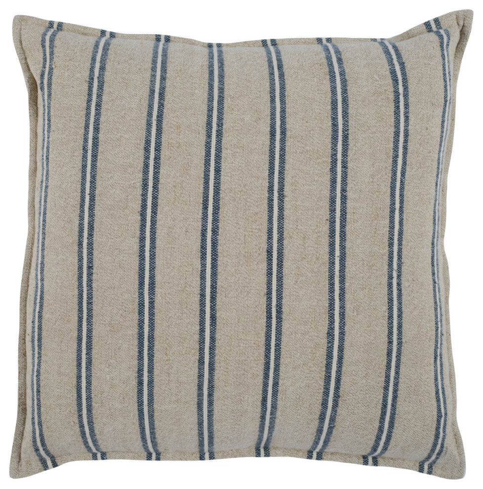 Demi 20" Rectangular Throw Pillow, Natural Blue