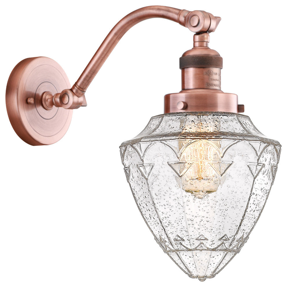 Innovations 515-1W-AC-G664-7 1-Light Sconce, Antique Copper