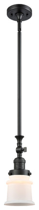 Small Canton 1-Light Mini Pendant, Matte Black, Matte White