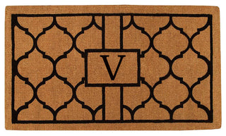 Pantera Monogram Doormat, Extra-Thick 2'x3', Letter V