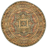 Unique Loom Blue Jackson Palace 3' 3 x 3' 3 Round Rug