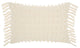 Nourison Home 14"x20" Mina Victory Cut Fray Texture Cream Throw Pillows