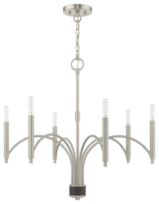 Livex Lighting 51336 Wisteria 6 Light 26"W Chandelier - Brushed Nickel