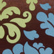 Pillow Decor - Bohemian Damask Brown, Blue and Olive Throw Pillow