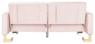 Safavieh Tribeca Foldable Futon Bed, Blush/Brass
