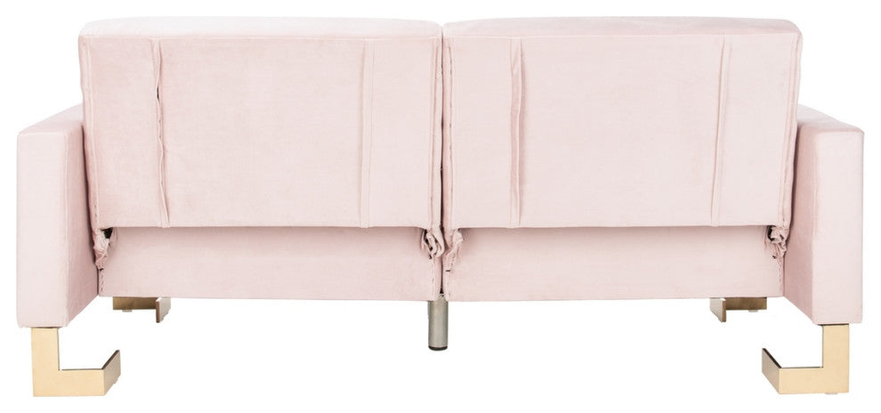 Safavieh Tribeca Foldable Futon Bed, Blush/Brass