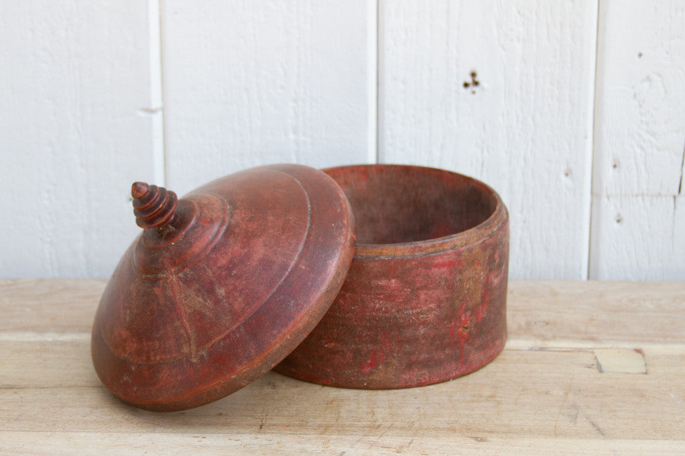 Rose Red Large Bhajan Tikka Box