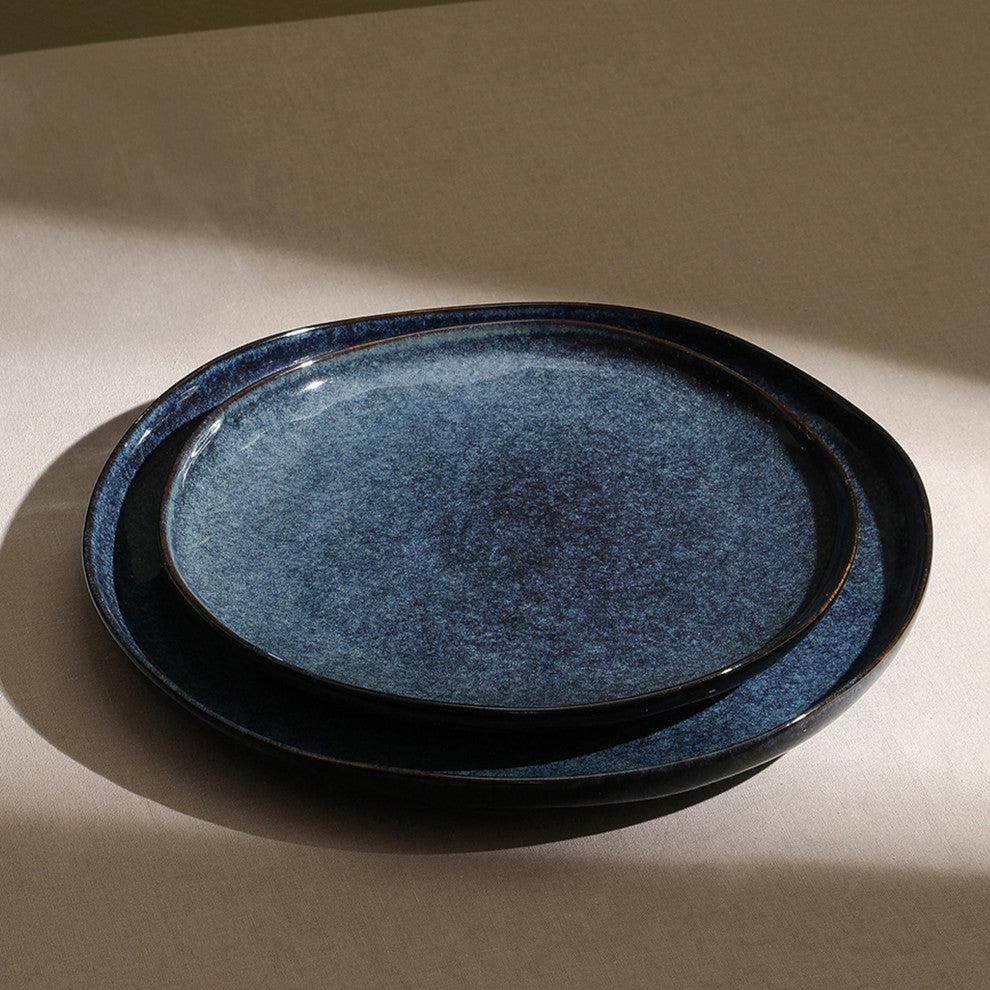 Stone Lain Mirella Stoneware Dinner Plate Set of 4, Blue
