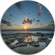 Sunset At La Perouse Sydney, Landscape Large Disc Metal Wall Art, 23"