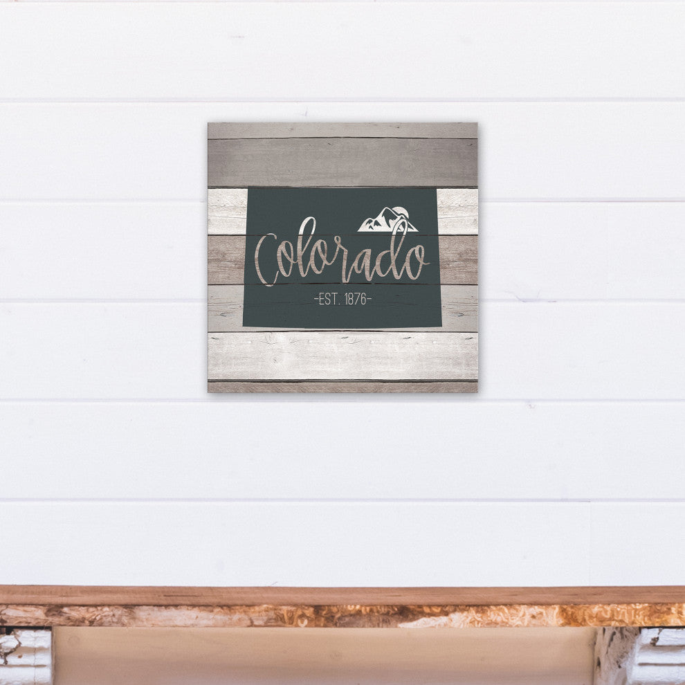 Colorado Established 16x16 Canvas Wall Art