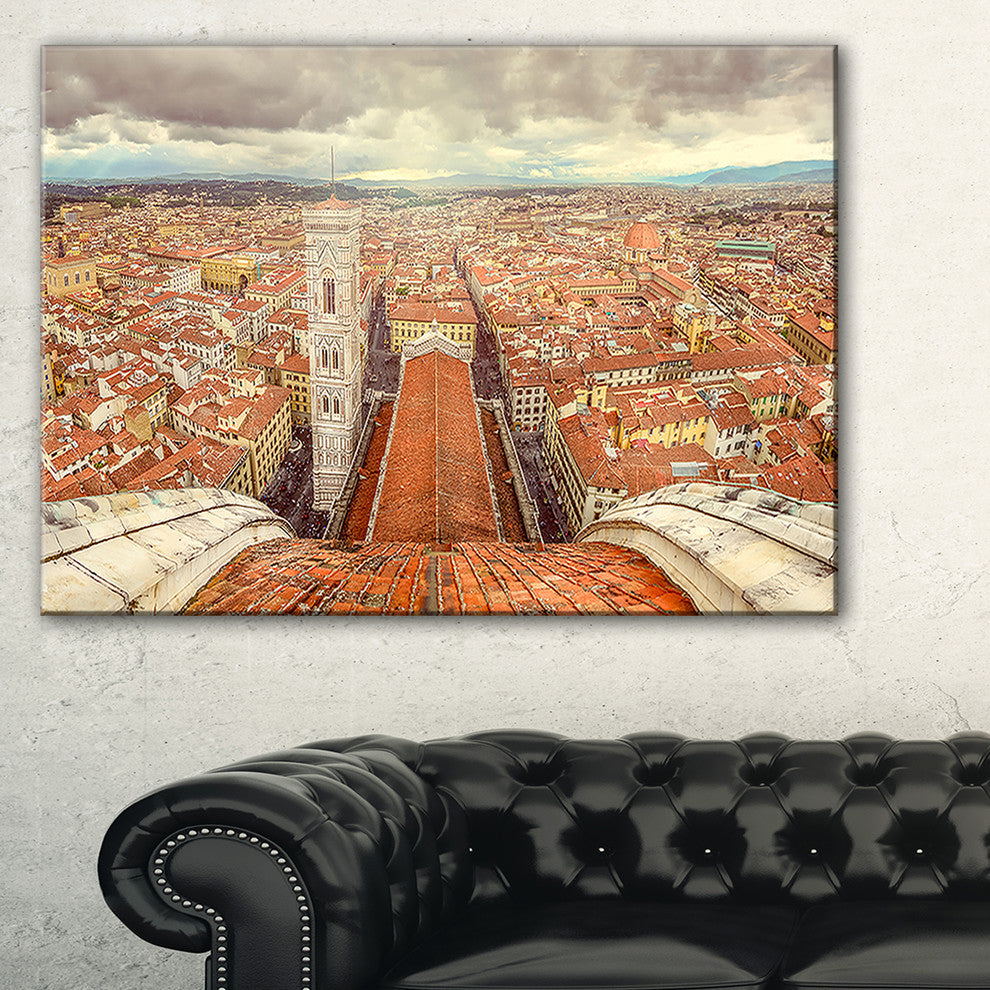 "Florence View From Duomo Cathedral" Canvas Print32"x16"