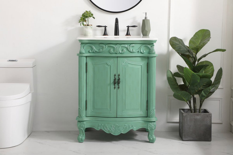 Elegant Decor Danville Bathroom Vanity Vintage Mint