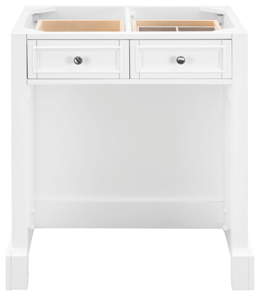 De Soto 120" Bright White Double Vanity Suite, 3cm Jasmine Pearl Top